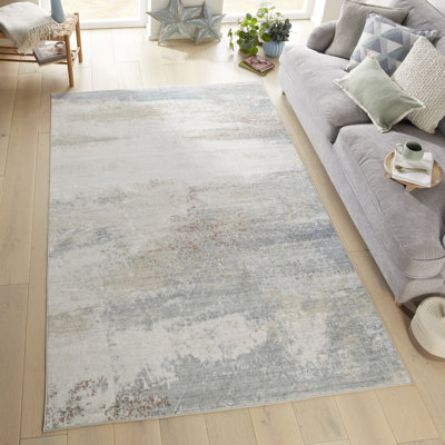 Abstract Light Multi Washable/Stain Guarded Area Rug