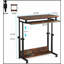 Bureau debout réglable en hauteur sur roulettes avec bureau spacieux et roues verrouillables, parfait pour les espaces de travail ergonomiques
