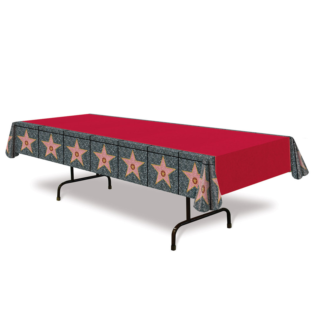 Aden Awards Night Red Carpet Star TableCloth (Set of 4) The Party Aisle™