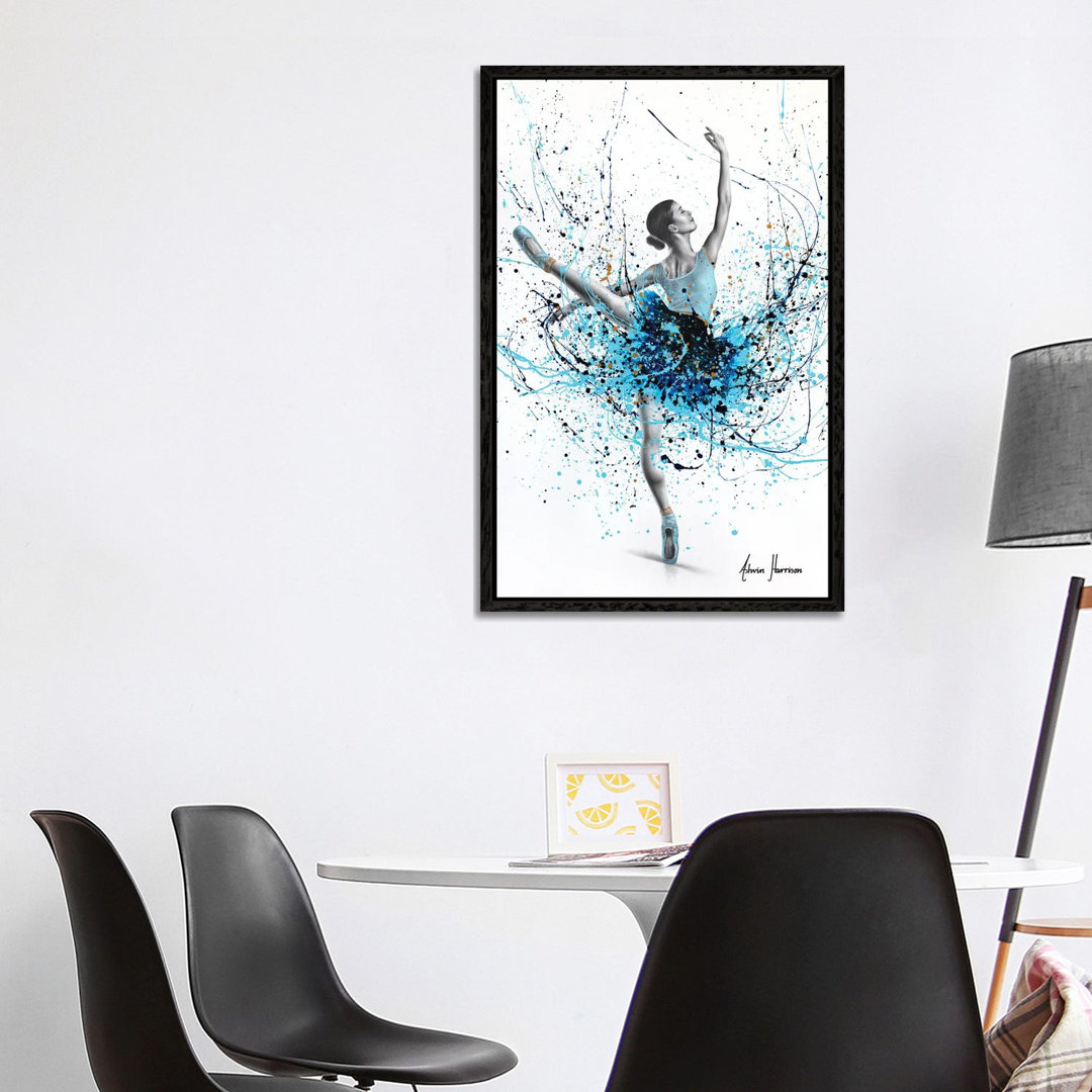 Blue Sky Dancer von Ashvin Harrison - Galerie-verpackte Leinwand Giclée auf Leinwand