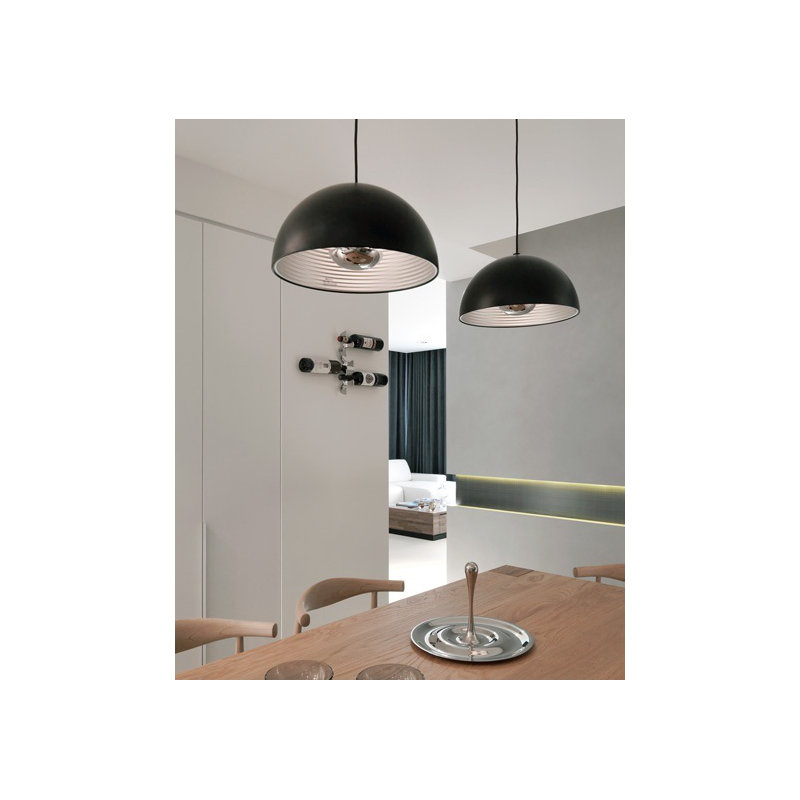 Dome 1 - Light Pendant, Matte Black, 78.7" H x 14.2" W x 14.2" D