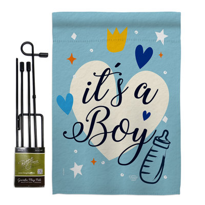 Ensemble de drapeaux en polyester 19 x 13 po It's a Boy