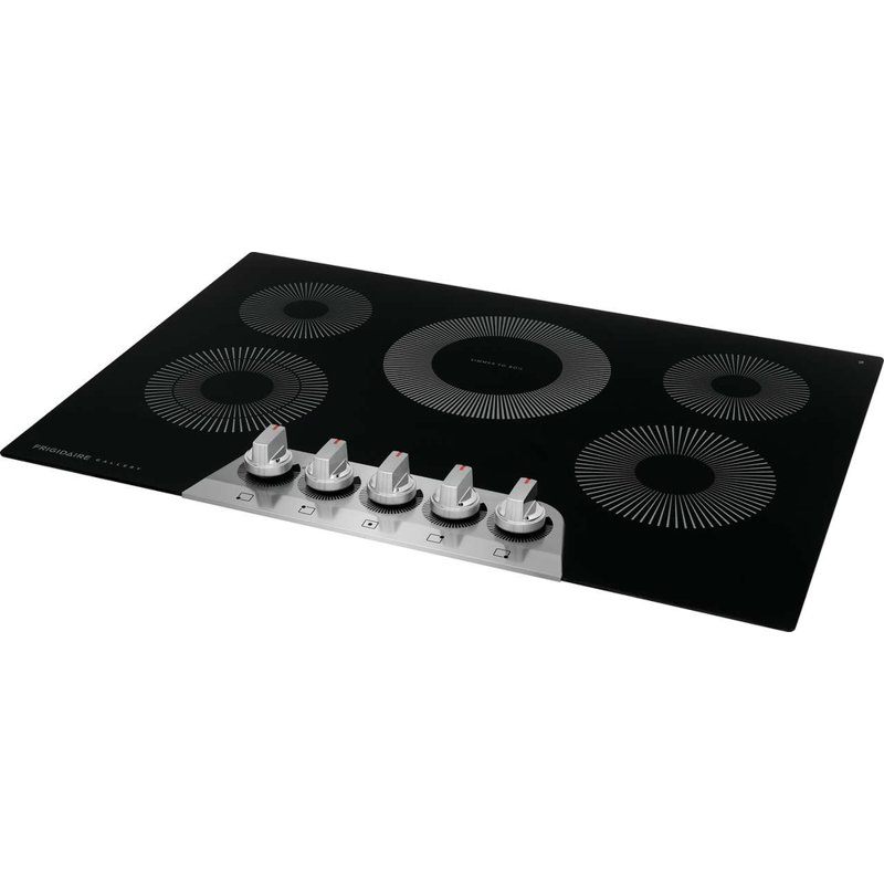 30.63"" Electric Cooktop with 5 Elements, Black/Silver