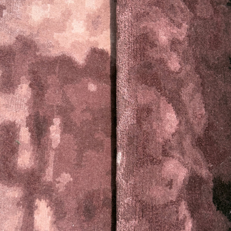 Contemporary Tibetan Wool Rug, Plum, Rectangle 8' x 10'