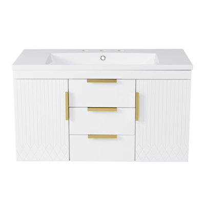 36-inch bathroom vanity with resin sink