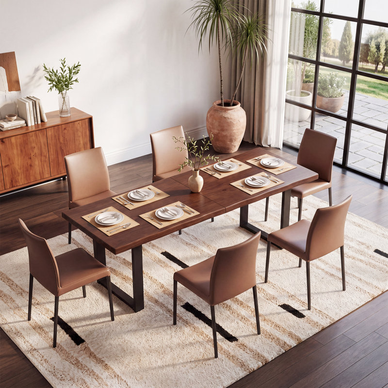 with Steel Base Dining Table