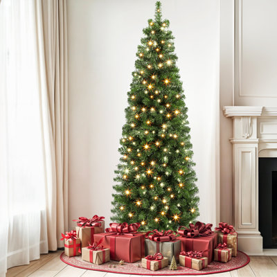 6ft Green Lighted Artificial Fir Christmas Tree