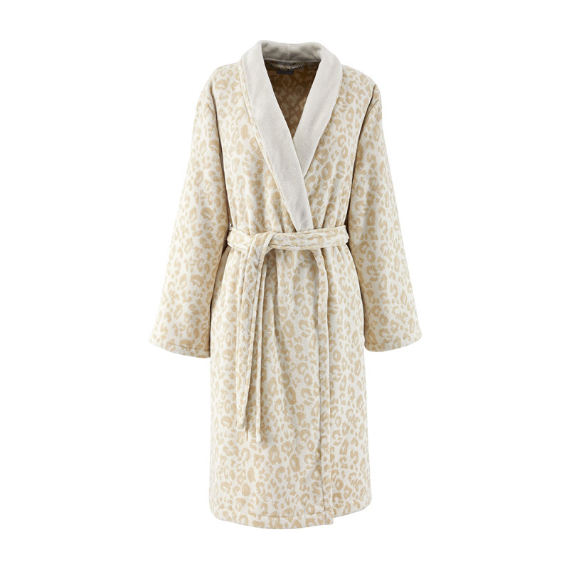 Leopard Shawl Collar Bathrobe, XL