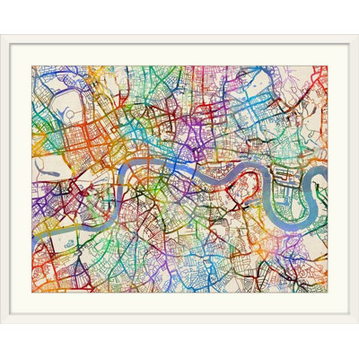 Francy " London England Street Map " by Michael Tompsett