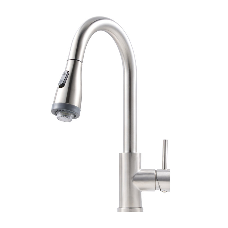 Belfry Kitchen Pull Out Kitchen Faucet, Silver
