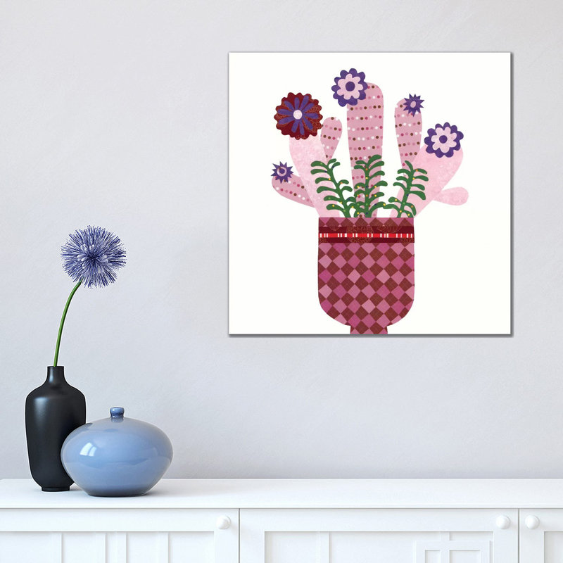 Cheerful Succulent III by Regina Moore - Wrapped Canvas Painting, 45.72 cm H x 45.72 cm W x 3.175 cm D