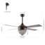 Ventilateur de plafond en cristal à 4 pales Burnside-1246108338