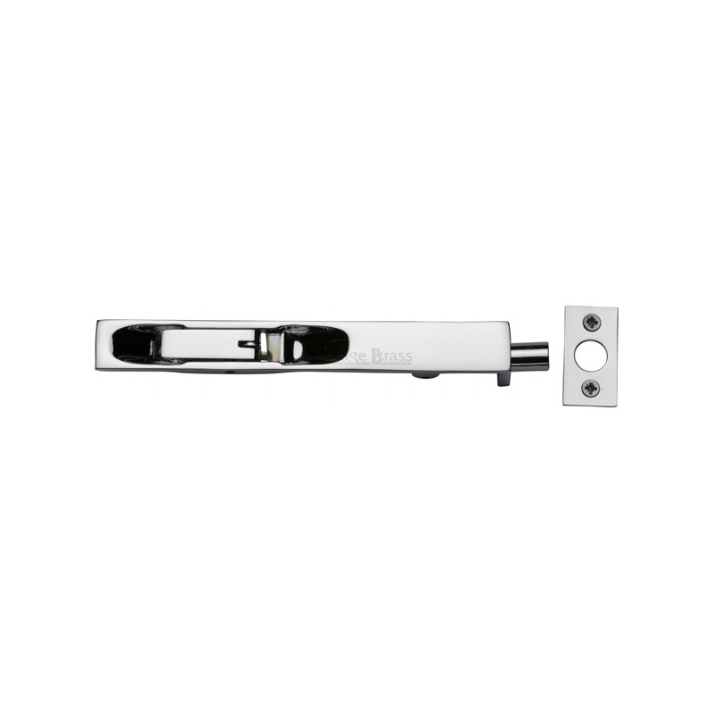 Heritage Brass Heritage Door Bolt Flush Fitting, 15.24 cm H x 1.90 cm W, Polished Chrome