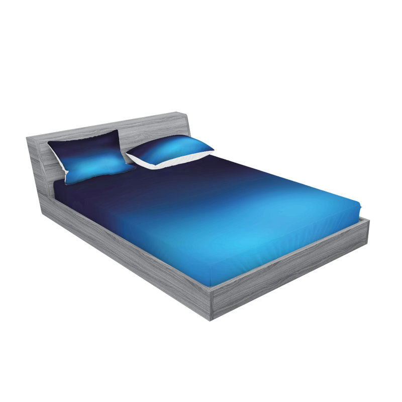 Ensemble de draps et taies décoratives bleu marine Ambesonne, Ensemble de draps pour très grand lit californien
