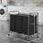 Black, Three-Compartment Clothing Sorting Basket Trolley, 35.9 Gallons (136 Liters) Capacity, Heavy-Duty Lockable Wheels + Removable Bags.-344116953