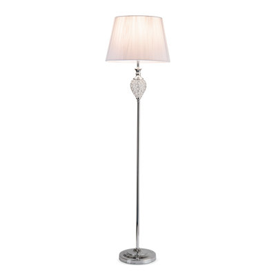 Colten 161cm Chrome Crystal  Decorative Modern Floor Lamp