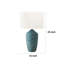 Lampe de table Kenzy, base en béton vert patiné, abat-jour en tissu ivoire-117053788