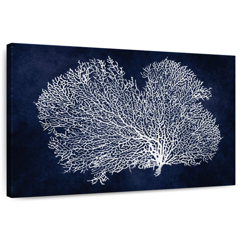 Sea Fan On Indigo Blue II, 16" H x 24" W
