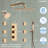 DualJetSpa Modern Thermostatic Dual Showerheads System, Rain Shower Head with Handheld Spray and Body Jet-95973116