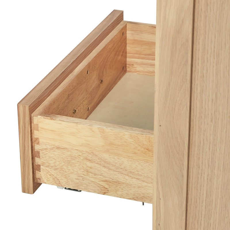Cambridge 60'' W Double Bathroom Vanity Base, Oak, Matte Black