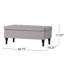 Tissu gris confortable avec capitonnage et rangement pratique