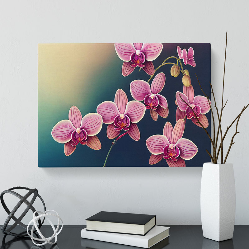 Cheerful Orchid Flowers - Wrapped Canvas