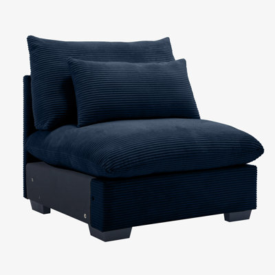 Fauteuil en velours côtelé