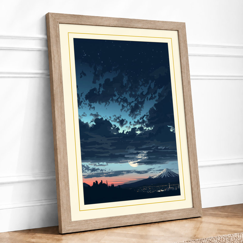 Twilight Sky Minimalist - Print, Oak, A3 - 42.0 x 29.7 cm