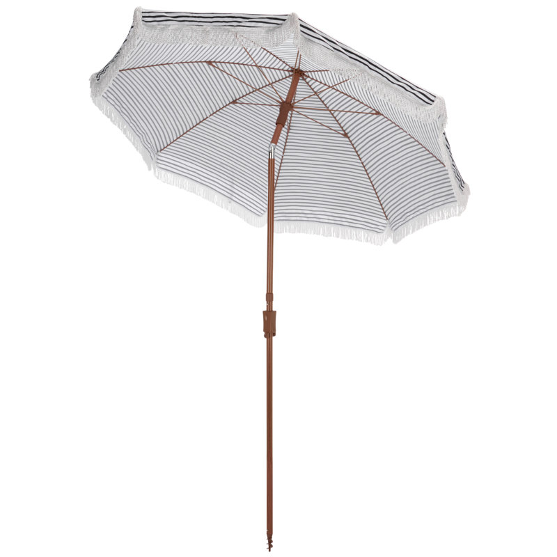 Parasol 6,5 pi Arondell, Rayure noir / blanche