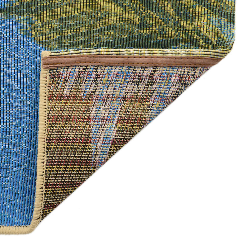 Multi Provincetown Indoor/Outdoor Coastal Rug, Rectangle 4' x 6'