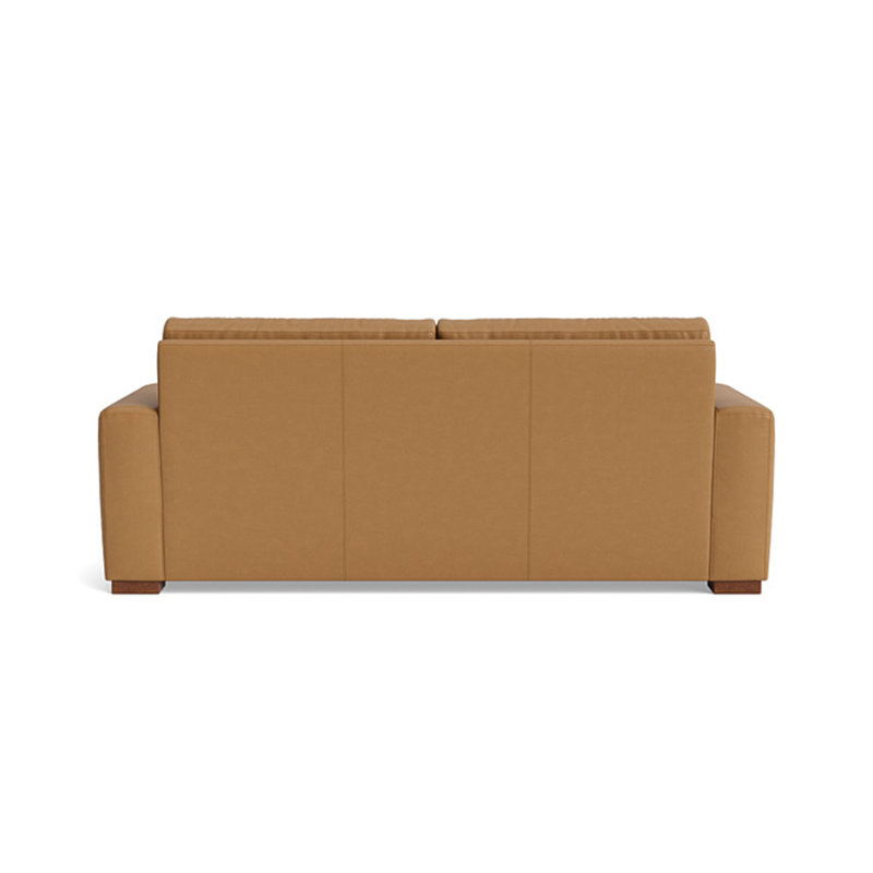 Couch Potato Leather Sofa (85"), Leather - Butterscotch