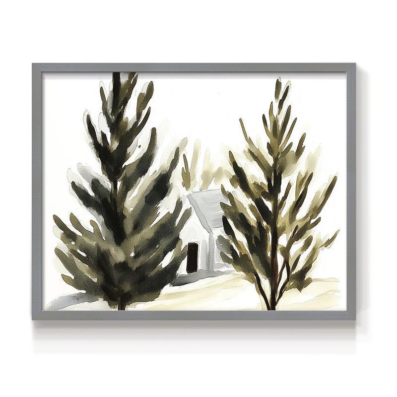 Art de Noël - Cxxi - reproduction encadrée - réversible, H 16 po x l 20 po, Gris