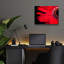«Red Gerbera with Waterdrops 03» par Tom Quartermaine, art mural en verre acrylique, 16 po x 12 po-1948935620