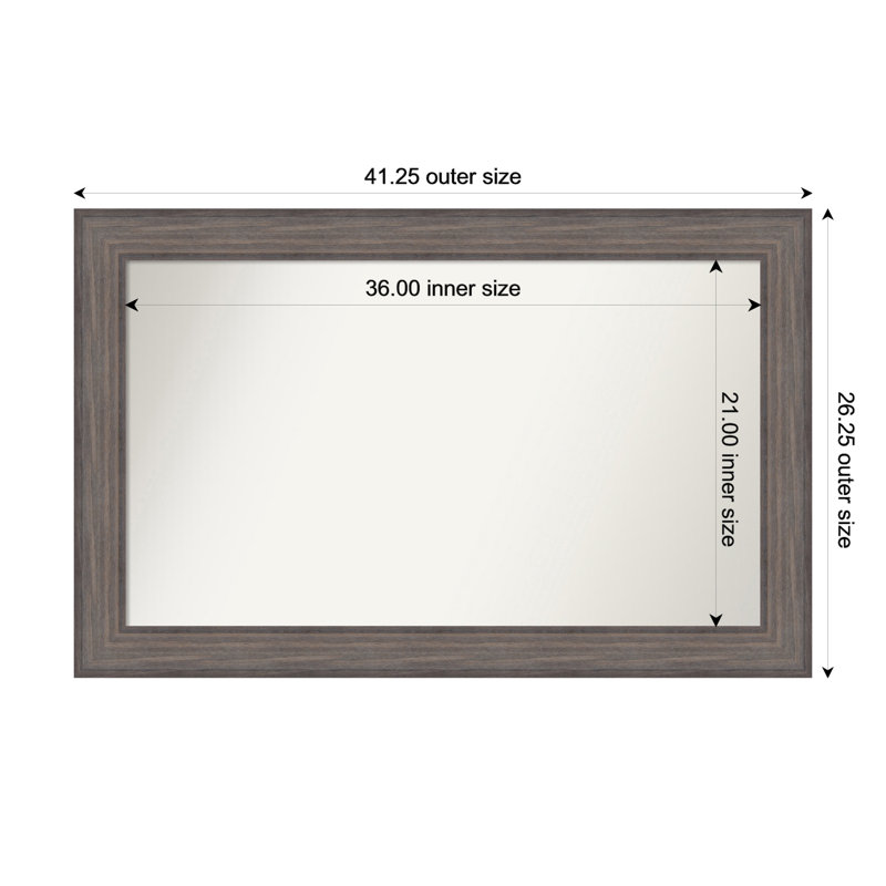 Miroir Hannaley, Rectangle, 26,25 po x 41,25 po