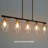 Marrie 5-Light Black & Gold Linear Chandelier with 12 Height Adjustable Rods for Kitchen Island-502759988