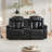 Recliner Eco Leather With Led Light And Usb Living Room Loveseat With Console