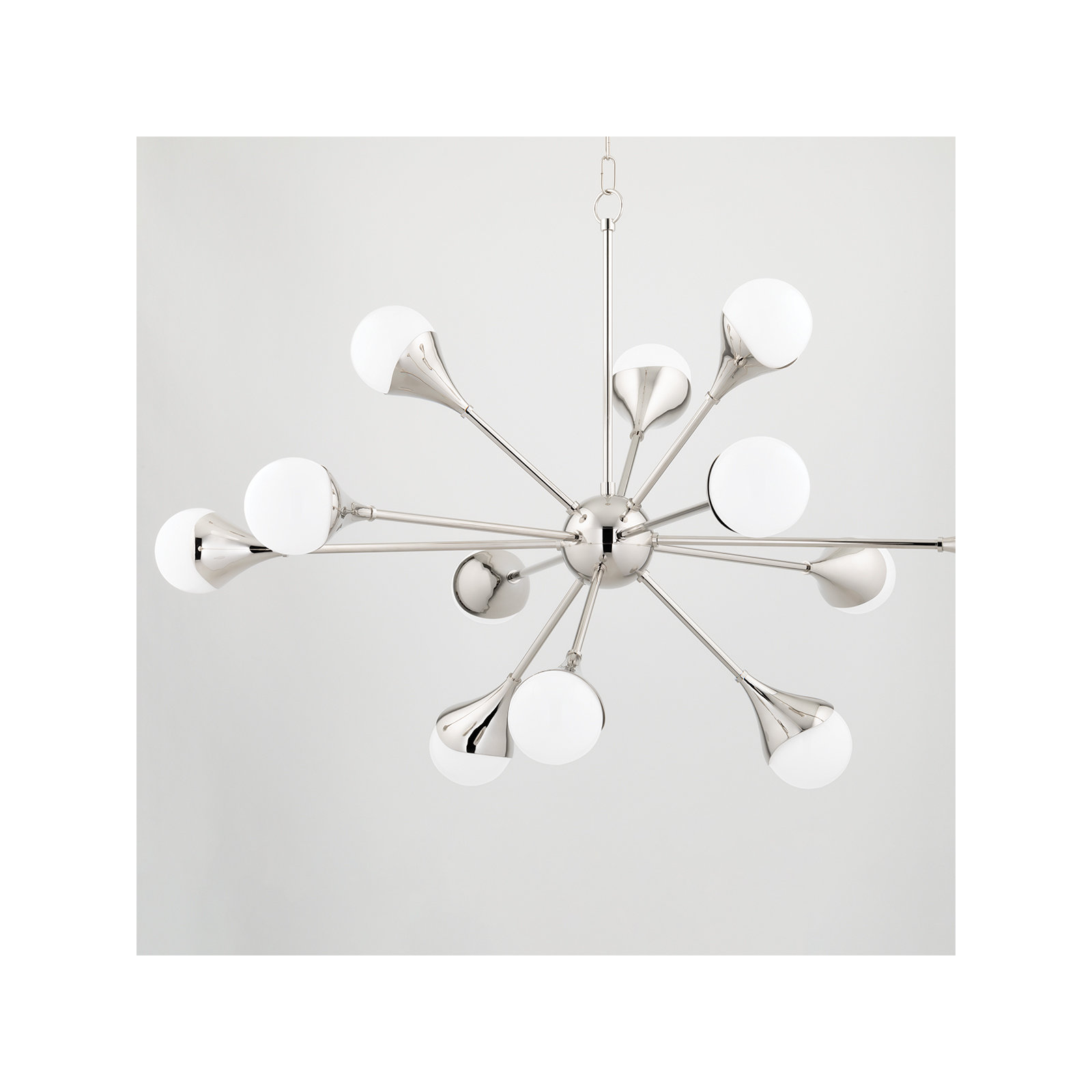 Ariana 12 Light Chandelier,  Polished Nickel