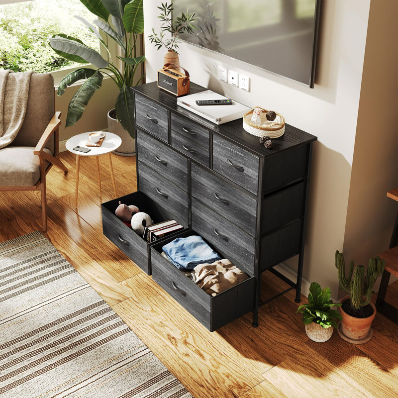 101cm W 10 - Drawer Chest of Drawers, Grey