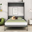 Lit escamotable mural en bois avec canapé-106408954-106408947
