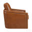 Chaise pivotante en cuir brun Rocha