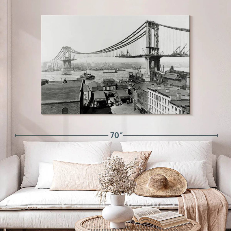 Construction du pont Lilie Manhattan, H 34 po x l 51 po