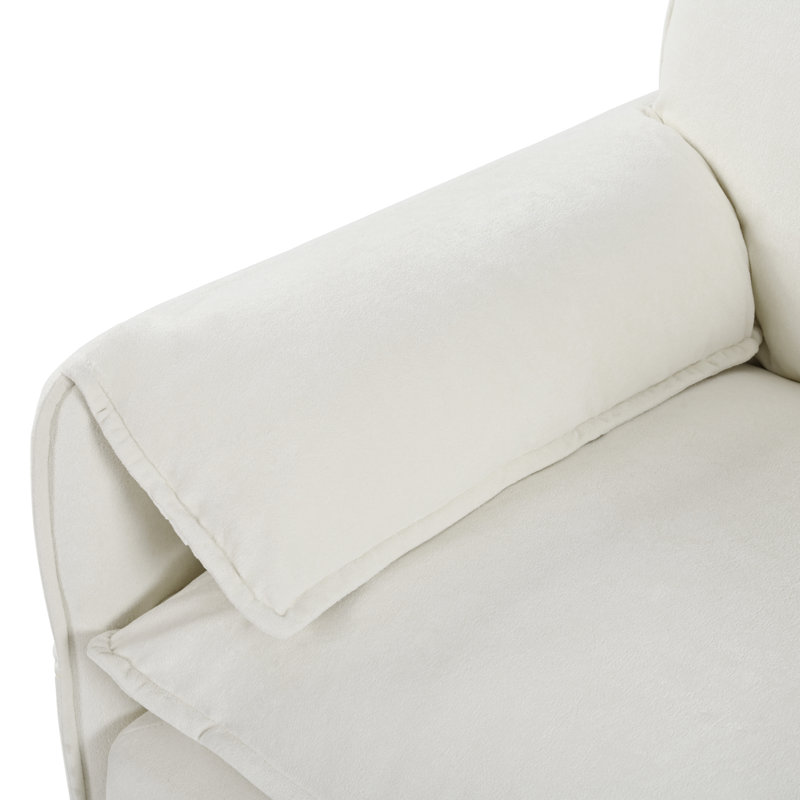 Modulaires spacieux en chenille, design moderne avec repose-pieds pour le salon