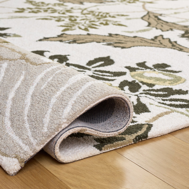 Jardin Hand Tufted Wool;Cotton Floral Indoor Rug, 5'-0" X 8'-0" Rectangle