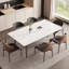 70.8" Long Dining Table, Sintered Stone Top, Metal Legs