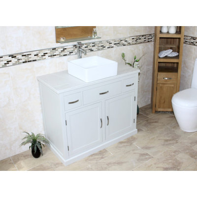 Roder 1000mm Single Bathroom Vanity with Vessel Ceramic Basin