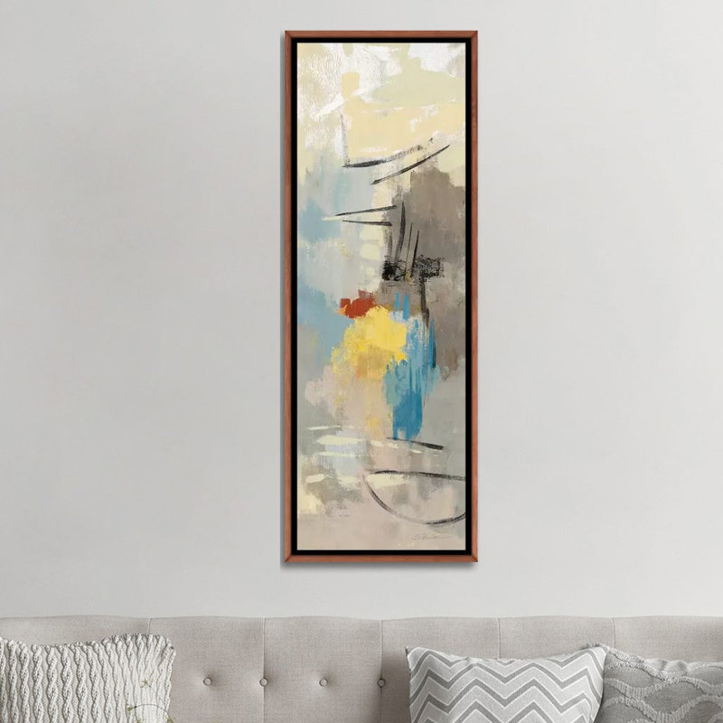 «Sail Away II», H 60 po x l 20 po x P 1,5 po, Toile encadrée de bois rustique foncé