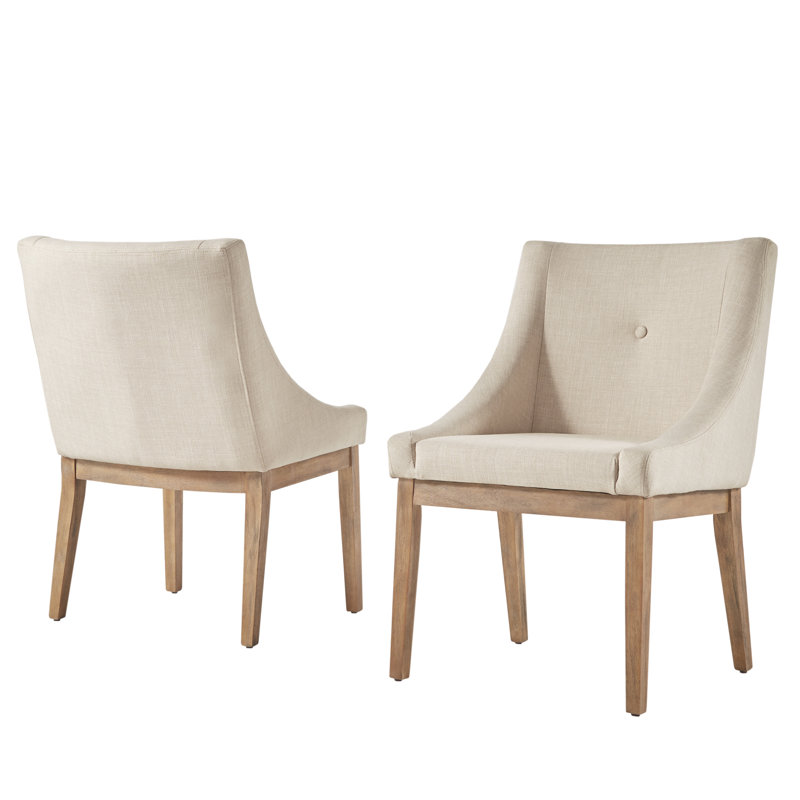 Chaise d'appoint Irving Place, Lin beige, Naturel