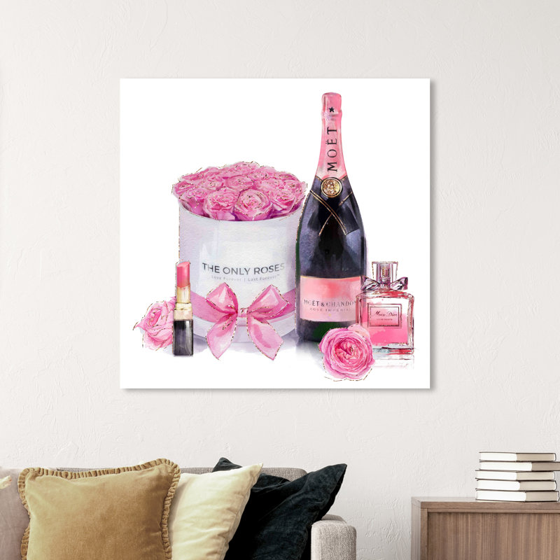 " Pinkish Glamour " Painting Print, 40" H x 40" W