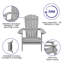 Chaise Adirondack pliante en résine de polyester toutes saisons Bayfield-88681470