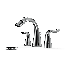 Da Vinci Widespread Bathroom Fountain Faucet with Drain Assembly